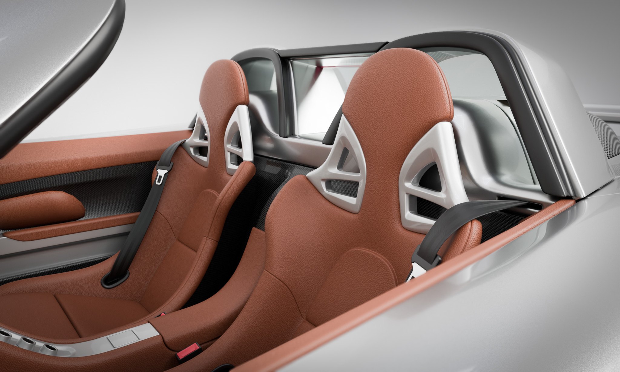 Leather seats and seat shells of the Carrera GT