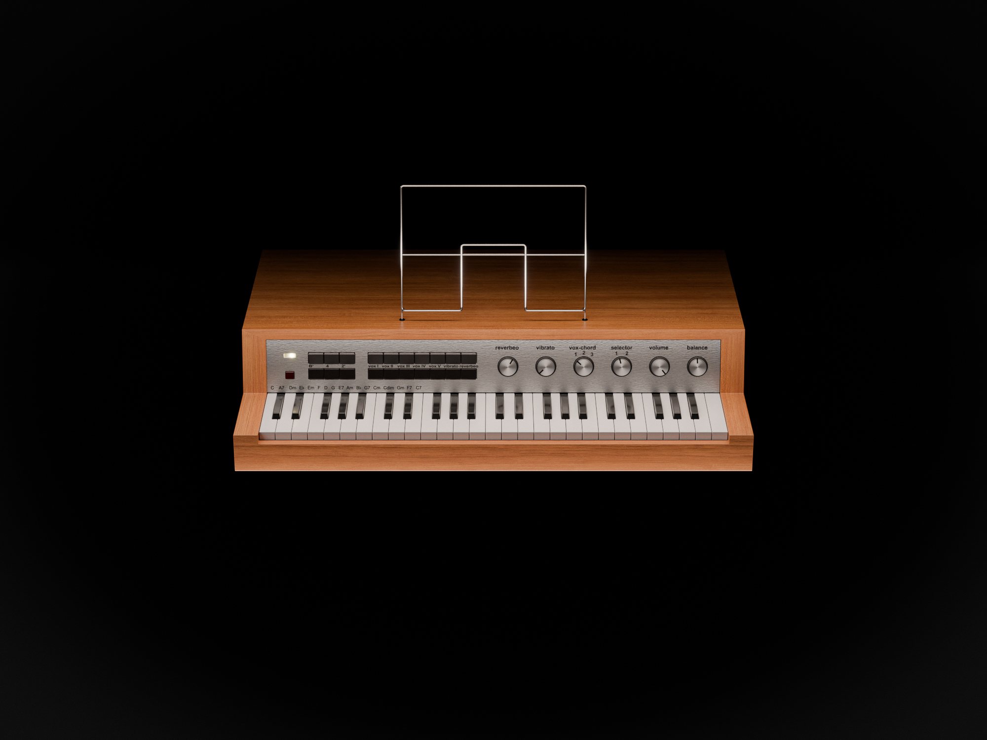 Philips Philicorda, 3D rendering
