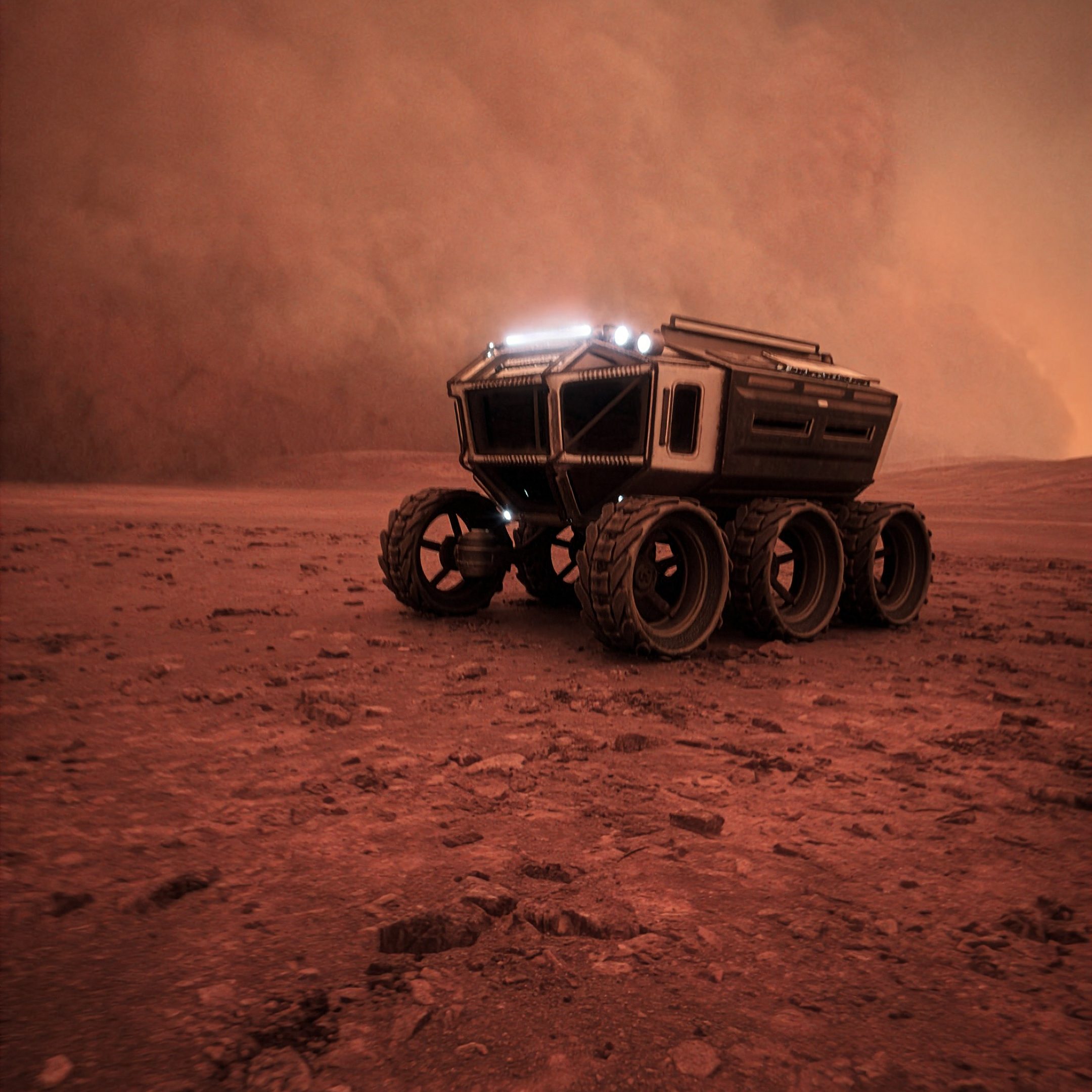 Solitude – rover in a sandstorm