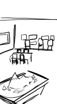 Storyboard sketch: office